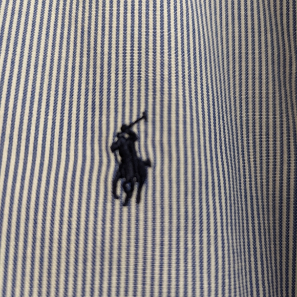 Ralph Lauren blue striped button down - Picture 2 of 4